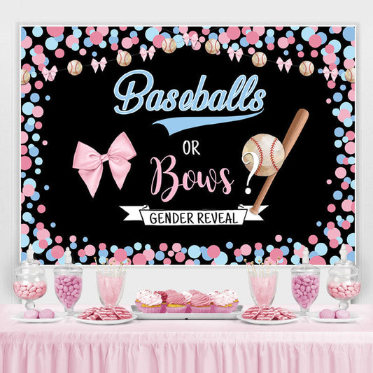 Lofaris Cute Pink and Blue Dots Baby Shower Backdorp