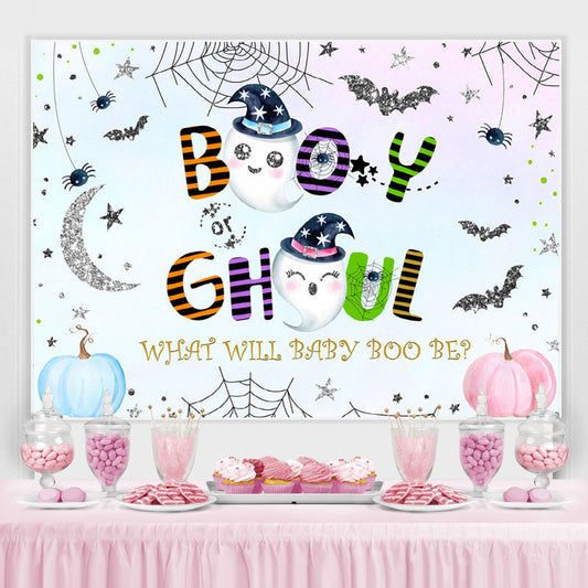 Lofaris Cute Pink Pumpkin Halloween Baby Shower Backdrop