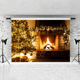 Load image into Gallery viewer, Lofaris Bright Chrismas Tree Gift And Stone Brick Backdrop