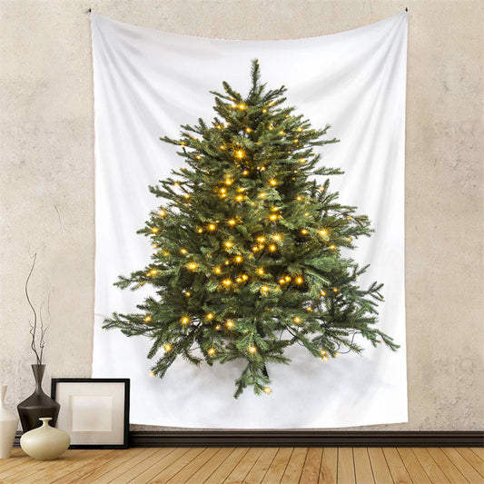 Lofaris Bright Spark Christmas Tree Holiday Wall Tapestry
