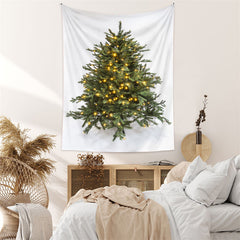 Lofaris Bright Spark Christmas Tree Holiday Wall Tapestry