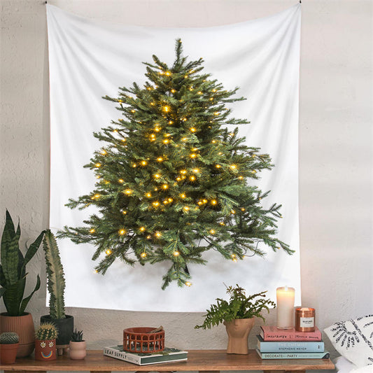 Lofaris Bright Spark Christmas Tree Holiday Wall Tapestry