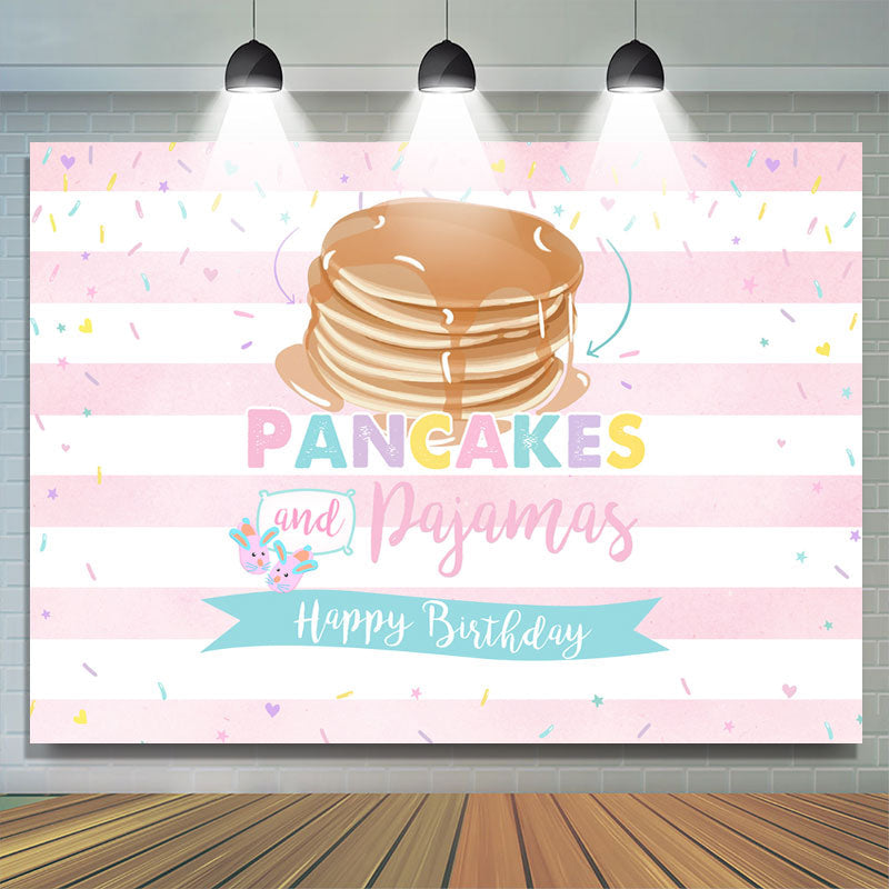 Lofaris Browen Pancakes And Pink Birthday Backdrop For Girl