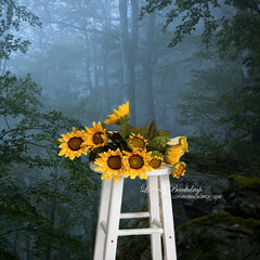 Lofaris Brown Green Forest Theme Photo Backdrop For Portrait