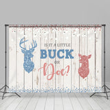 Load image into Gallery viewer, Lofaris Buck Or Doe Glitter Wooden Winter Backdrop for Baby Shower