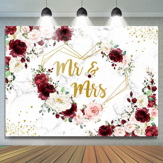 Lofaris Burgundy With White And Baby Pink Wedding Backdrop