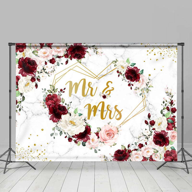 Lofaris Burgundy With White And Baby Pink Wedding Backdrop