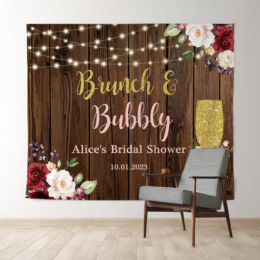 Lofaris Burnch Bubbly Wine Glass With Some Flowers Backdrop