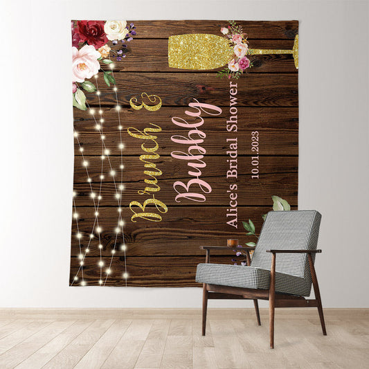 Lofaris Burnch Bubbly Wine Glass With Some Flowers Backdrop