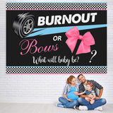 Load image into Gallery viewer, Lofaris Burnout Or Bows What Will Baby Be Shower Backdrop