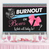 Load image into Gallery viewer, Lofaris Burnout Or Bows What Will Baby Be Shower Backdrop