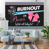 Load image into Gallery viewer, Lofaris Burnout Or Bows What Will Baby Be Shower Backdrop