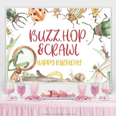 Lofaris Buzz Hop Ecrawl Insect Happy Birthday Backdrop For Kid
