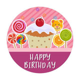 Load image into Gallery viewer, Lofaris Cake And Candy Pink Round Birthday Backdrop For Girl