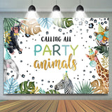 Load image into Gallery viewer, Lofaris Calling All Party Animals Birthday Backdrop For Kids