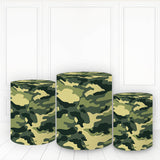 Load image into Gallery viewer, Lofaris Camouflage Pattern Pedestal Cover Green Theme Cake Table