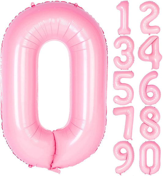 Lofaris Candy Pink 40 inch Number Balloons DIY Inch Party Decoration