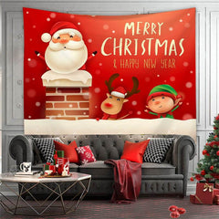 Lofaris Cartoon Animal Merry Christmas Art Decor Wall Tapestry