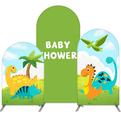 Lofaris Cartoon Dinosaur Theme Baby Shower Arch Backdrop Kit