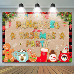 Lofaris Cartoon gingerbread alphabet Christmas photo backdrop