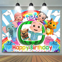 Lofaris Cartoon Happy Children Birthday Party Backdrop