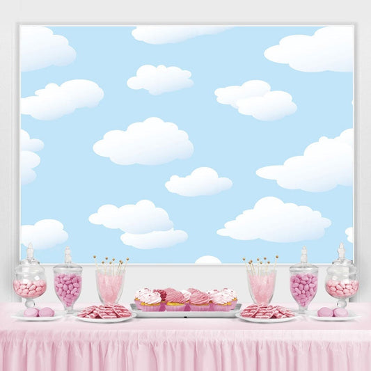 Lofaris Scenery White Clouds and Blue Sky Backdrop