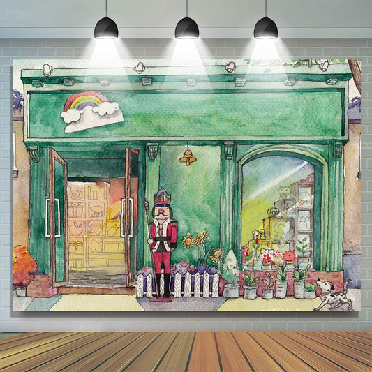 Lofaris Cartoon Theme Toy Store Lovely Rainbow Holiday Backdrop