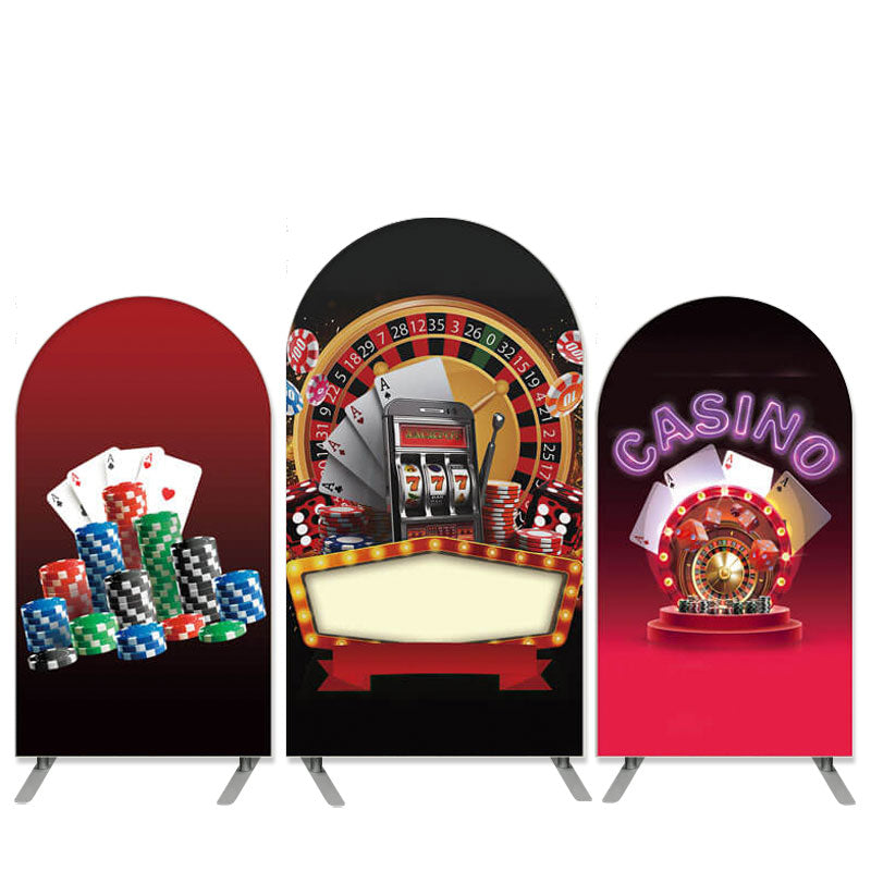 Lofaris Casino Theme Black Arch Backdrop Kit Banner