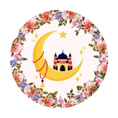 Lofaris Castle And Moon Circle Baby Shower Backdrop For Girl