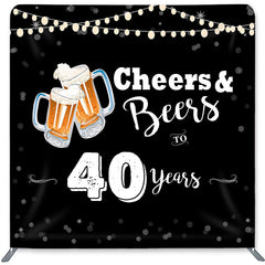 Lofaris Cheers And Beers Double-Sided Backdrop for Birthday