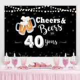 Load image into Gallery viewer, Lofaris Cheers And Beers To 40 Years Happy Birthday Backdrop
