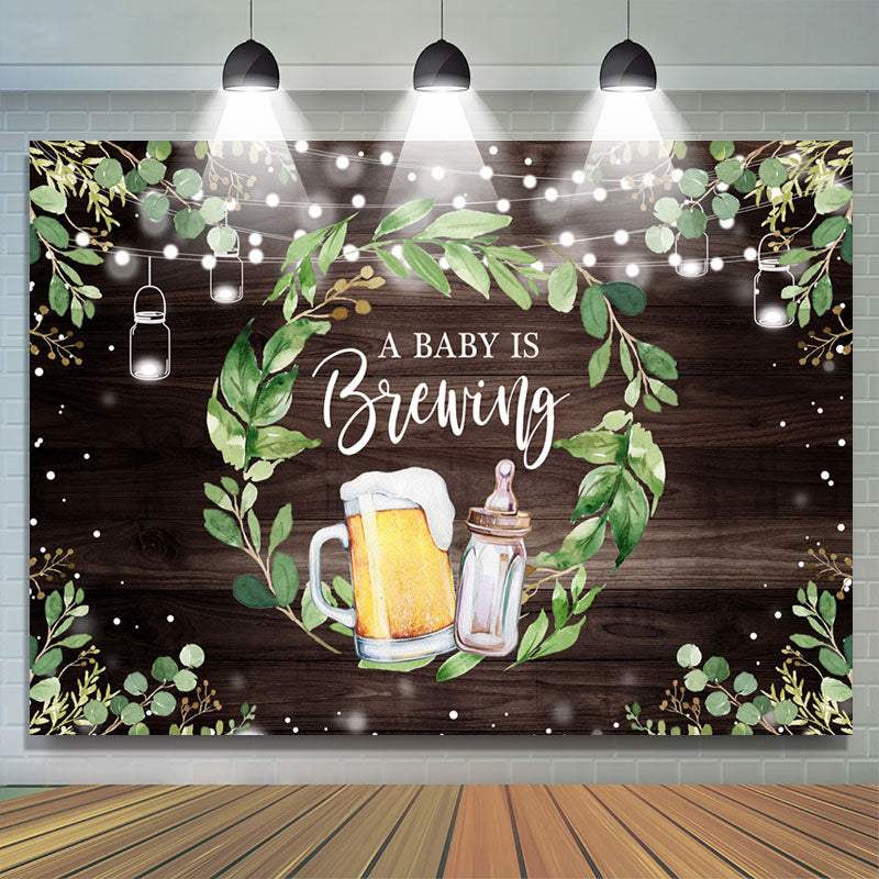 Lofaris Cheers Beer And Pacifier Baby Shower Backdrop