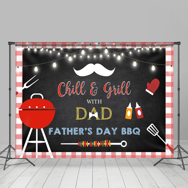 Lofaris Chill And Grill Fathers Day BBQ Backdrop for Party