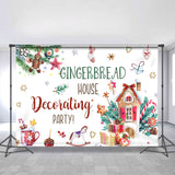 Load image into Gallery viewer, Lofaris Chrismas Gingerbread House White Backdrop For Party