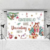Load image into Gallery viewer, Lofaris Chrismas Gingerbread House White Backdrop For Party