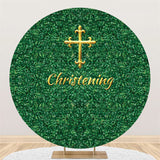 Load image into Gallery viewer, Lofaris Christening And Grassland Happy Birthday Circle Backdrop