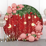 Load image into Gallery viewer, Lofaris Christmas Balls With Lights Circle Holiday Backdrop