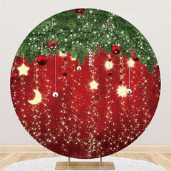 Lofaris Christmas Balls With Lights Circle Holiday Backdrop