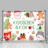 Load image into Gallery viewer, Lofaris Christmas Cookies And Cocoa Gingersnap Backdrop For Party