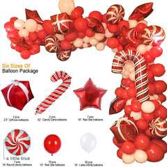 Lofaris Christmas Garland Balloon Arch Kit Candy Red Star Gift | Party Decorations