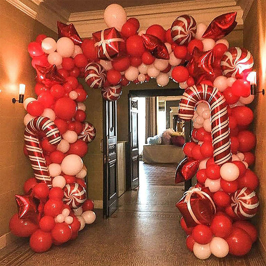 Lofaris Christmas Garland Balloon Arch Kit Candy Red Star Gift | Party Decorations