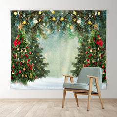 Lofaris Christmas Tree and Glitter Light Backdrop for