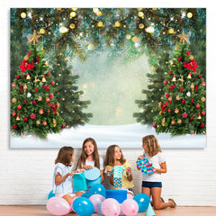 Lofaris Christmas Tree and Glitter Light Backdrop for