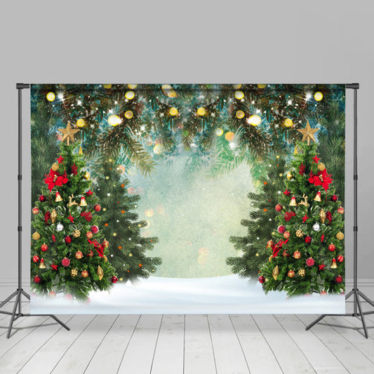 Lofaris Christmas Tree and Glitter Light Backdrop for