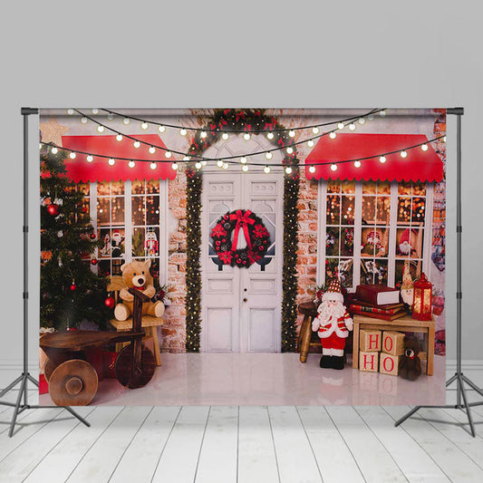 Lofaris Christmas tree Santa Claus light backdrop