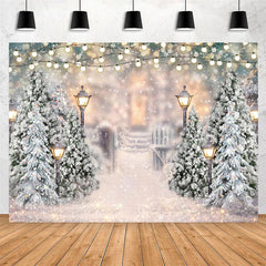 Lofaris Christmas Tree Snowflake Glitter Lights Winter Backdrop