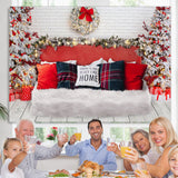 Load image into Gallery viewer, Lofaris Christmas Trees And Gift With Sweet White Bed Backdrop