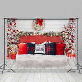 Load image into Gallery viewer, Lofaris Christmas Trees And Gift With Sweet White Bed Backdrop