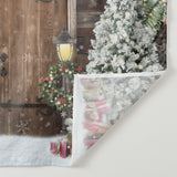 Load image into Gallery viewer, Lofaris Christmas Trees Gift Snowflake Wooden Door Backdrop