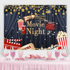 Lofaris Cinema Movie Night Birthday Backdrop For Decoration
